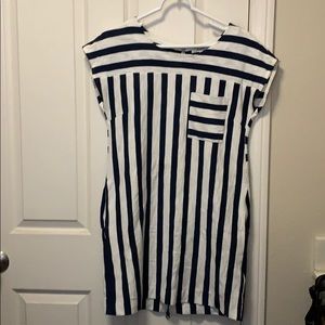 Madewell navy striped dress